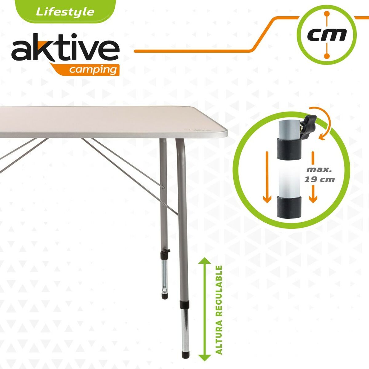 Bord Aktive Foldbar Camping 80 x 69 x 60 cm